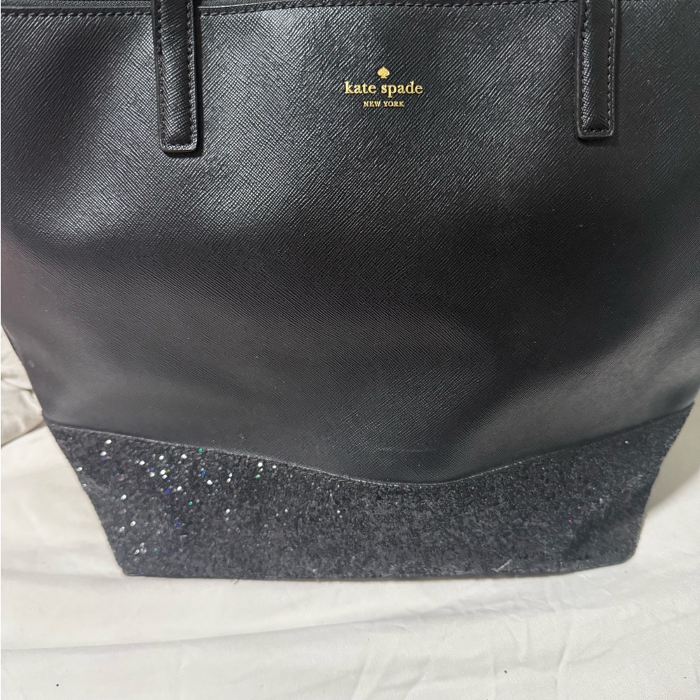 Kate Spade Black and Gray Structured Tote